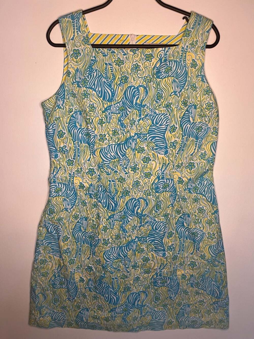 Lilly Pulitzer Zebra Print Sleeveless Shift Dress Size 12